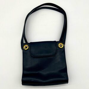 Vintage Liz Claiborne Purse Navy‎ with Gold Hardware